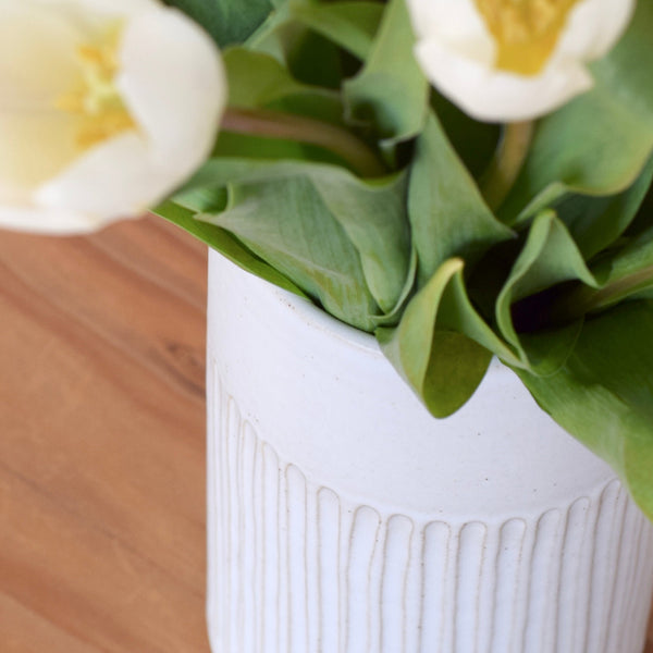 Flower Vase - Carved