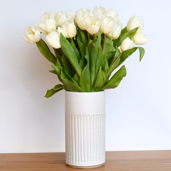Flower Vase - Carved No. 1